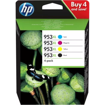 HP 953XL Cartucho de tinta Original Alto (XL) Rendimiento Negro, Cian, Magenta, Amarillo