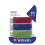 Verbatim Slider - Memoria USB - 3x16 GB - Azul/Rojo/Verde