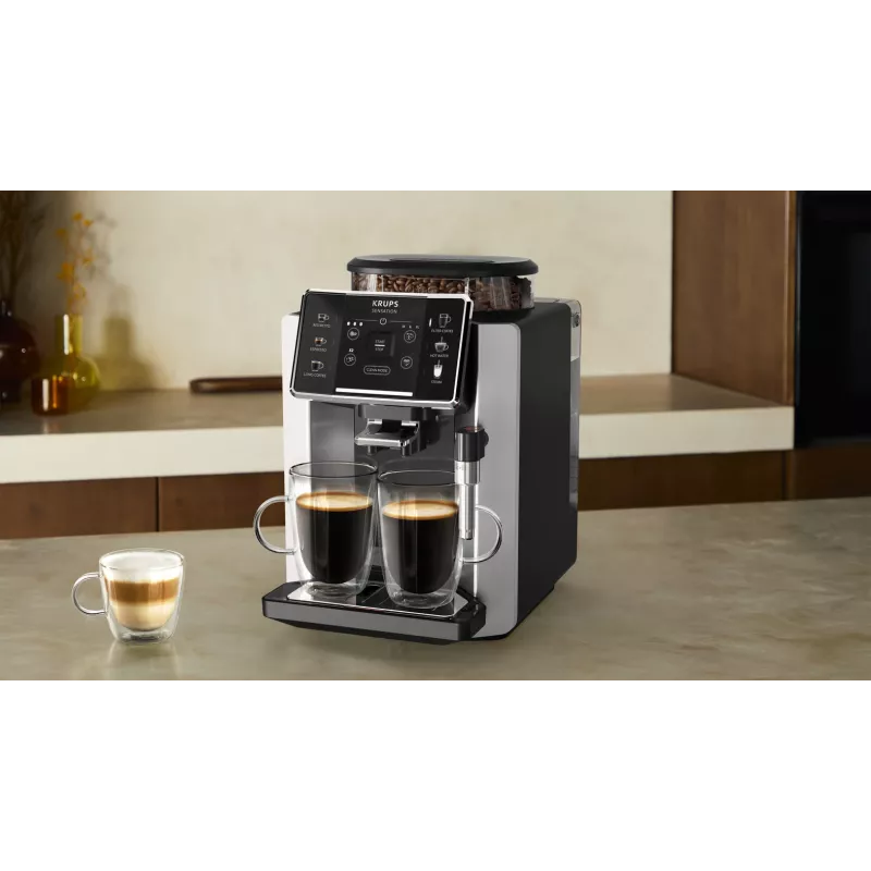 Cafetera de espresso KRUPS Sensation EA910E — superautomática, depósito de agua de 1,7 l, molinillo integrado, 2 salidas, 1450 W
