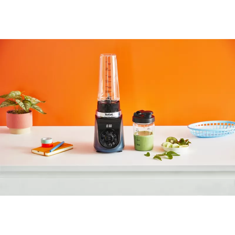 Tefal Blend Up BL19H4F0 Batidora 0,85 L Batidora de vaso 1000 W Azul, Transparente