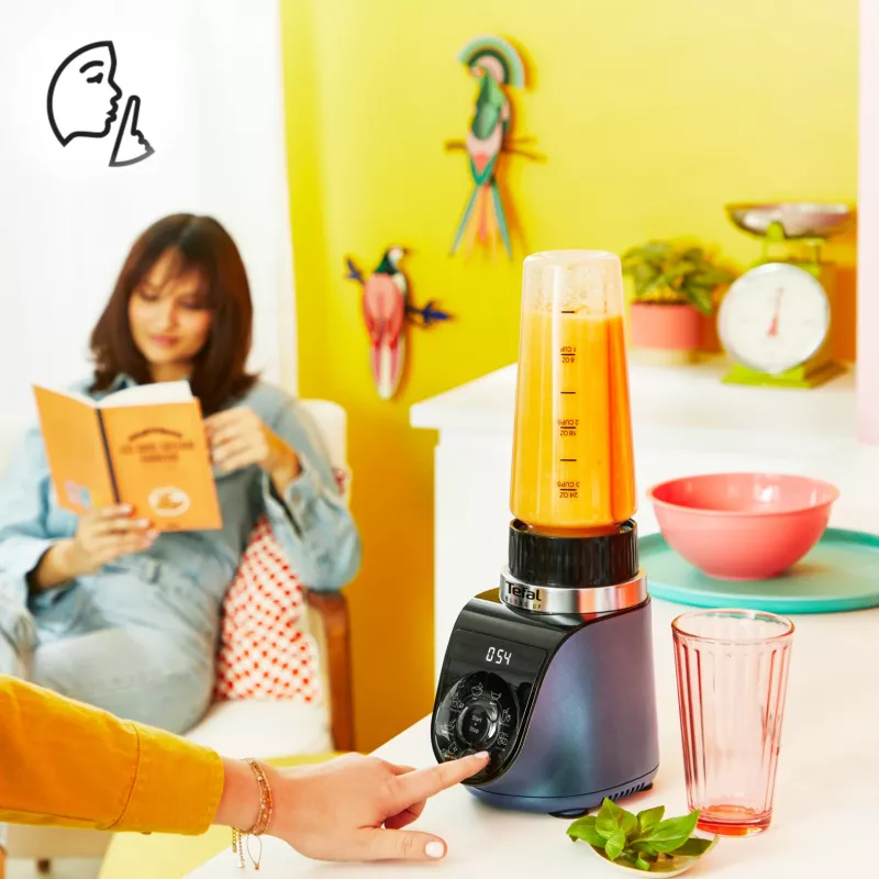 Tefal Blend Up BL19H4F0 Batidora 0,85 L Batidora de vaso 1000 W Azul, Transparente