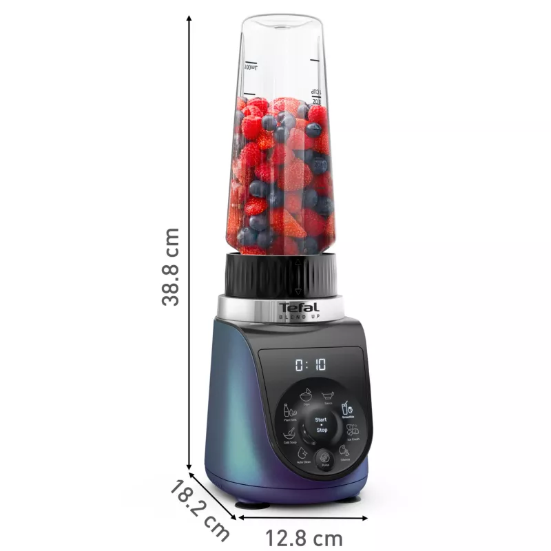 Tefal Blend Up BL19H4F0 Batidora 0,85 L Batidora de vaso 1000 W Azul, Transparente