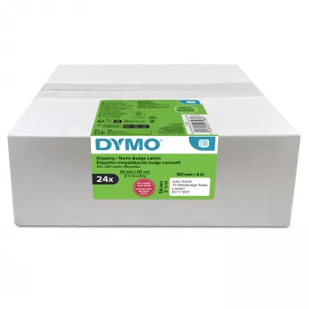 Pack de rollos de etiquetas Dymo LabelWriter 101 x 54 mm, etiquetas de papel blancas, 24 rollos (220 etiquetas/rollo)