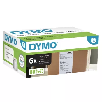 DYMO 2238107 etiquetas de envío UPS, 102 x 210 mm, 6 rollos x 140 etiquetas, negro sobre blanco