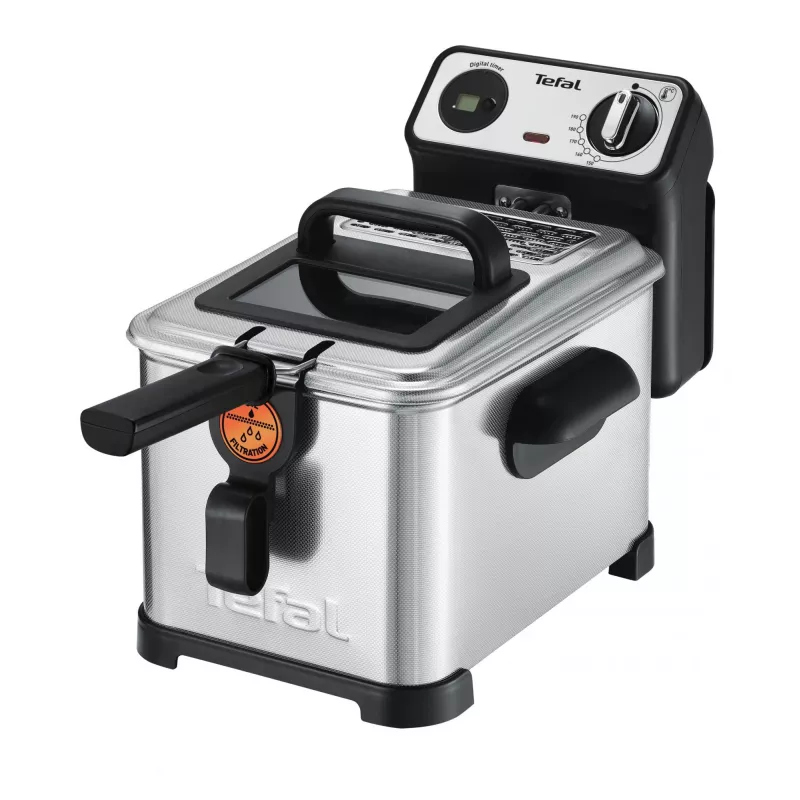 Freidora individual Tefal Filtra Pro FR5111 3 L de pie 2400 W freidora negra, acero inoxidable