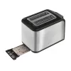 Tostadora Tefal Express TT410D 7 2 ranuras 850 W negra, acero inoxidable