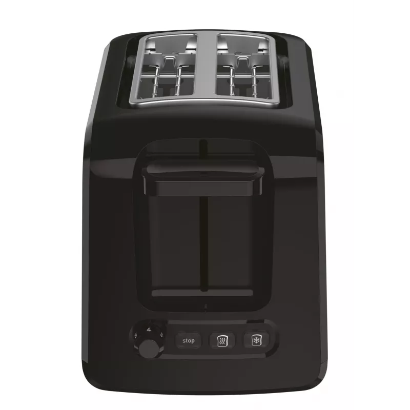 Tostadora Tefal Express TT410D 7 2 ranuras 850 W negra, acero inoxidable
