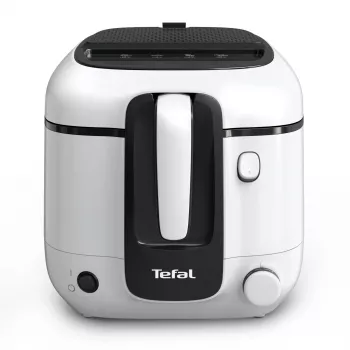 Freidora Tefal Super Uno FR3101 – individual, 1800 W, 1,5 kg de capacidad de fritura, 2,2 l de aceite, negra/blanca