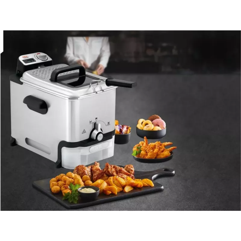 Freidora Tefal FR8041 individual 3,5 L de pie 2300 W freidora plateada