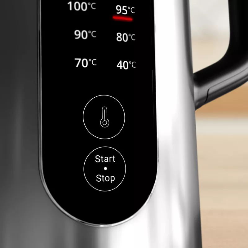 Hervidor Tefal Selection KI871DE0 1,7 l 1500 W negro, acero inoxidable