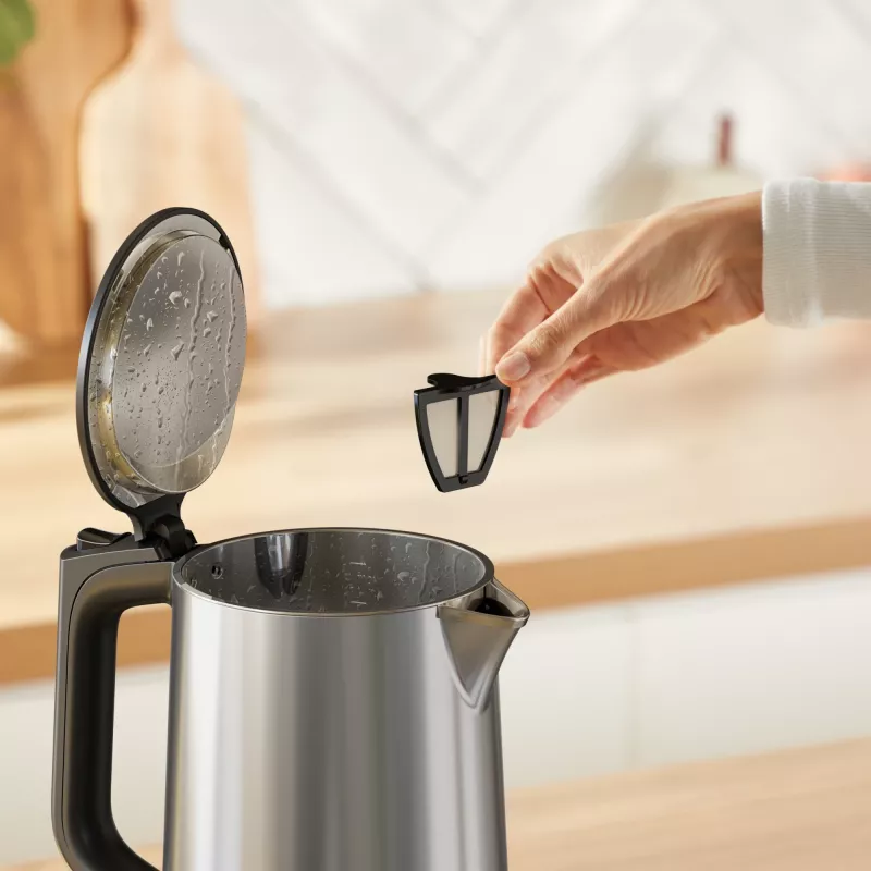 Hervidor Tefal Selection KI871DE0 1,7 l 1500 W negro, acero inoxidable
