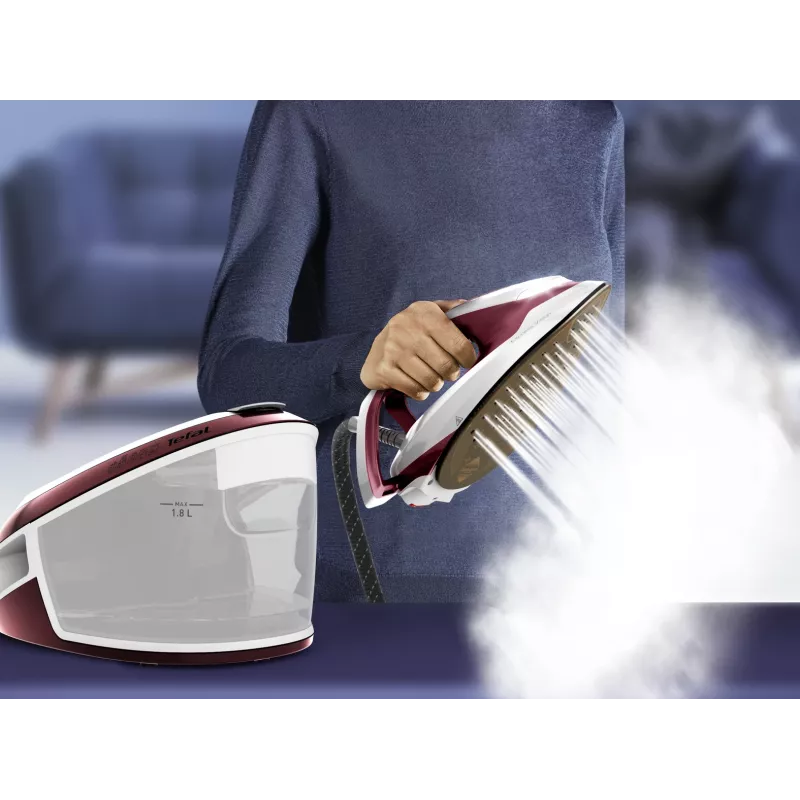 Tefal Express Vision SV8150 2800 W 1,8 L suela Durilium AirGlide Autoclean roja, blanca