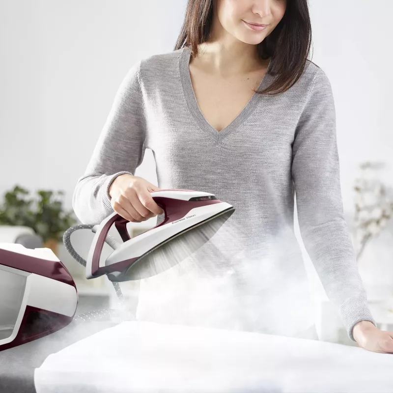 Tefal Express Vision SV8150 2800 W 1,8 L suela Durilium AirGlide Autoclean roja, blanca