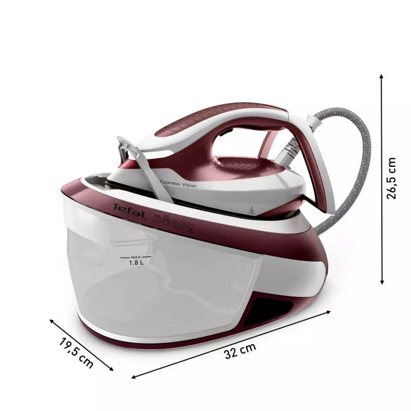 Tefal Express Vision SV8150 2800 W 1,8 L suela Durilium AirGlide Autoclean roja, blanca