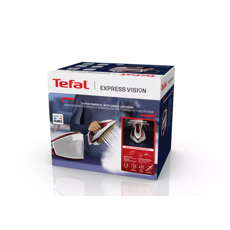 Tefal Express Vision SV8150 2800 W 1,8 L suela Durilium AirGlide Autoclean roja, blanca