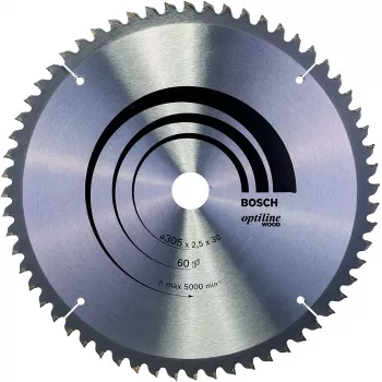 Hojas de sierra circular Bosch Optiline Wood, madera, 30,5 cm, Bosch, 798 g, 1 ud.
