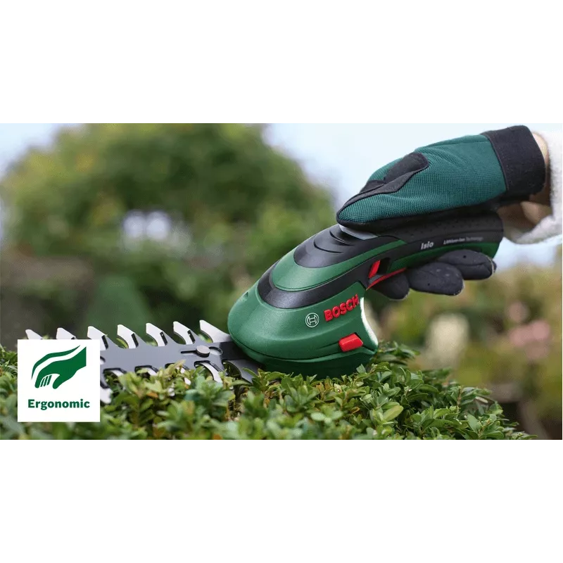 Bosch Isio tijera para césped a batería 8 cm 3,6 V negro, verde
