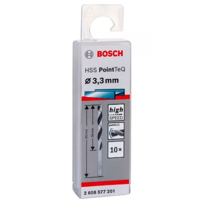 Broca helicoidal Bosch HSS PointTeQ 3,3 mm