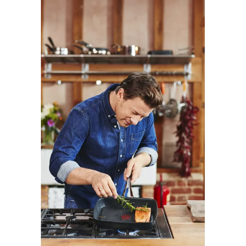 Tefal Jamie Oliver E24541 molde de horno cuadrado de 2,5 l negro — Ø base 17,5 cm, tamaño 290×458 mm