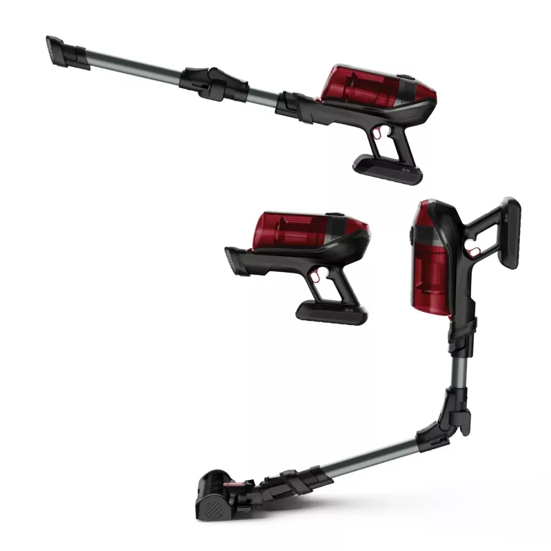 Rowenta RH98A8 aspirador de escoba 2 en 1 sin bolsa 0,9 l 320 W rojo, gris