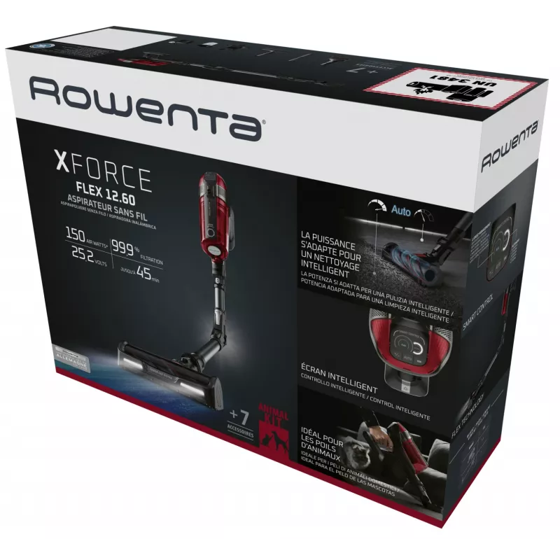 Rowenta RH98A8 aspirador de escoba 2 en 1 sin bolsa 0,9 l 320 W rojo, gris