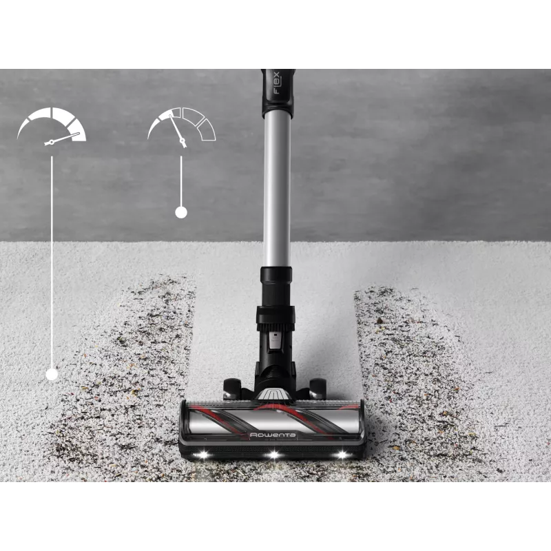 Aspirador de escoba Rowenta X-Force Flex 13.60 RH9A36WV — 60 min de autonomía, 0,65 l sin bolsa, ciclónico, morado