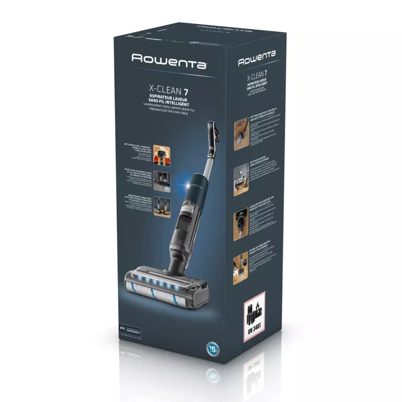 Rowenta X-Clean 7 GZ5735E0 aspirador de escoba/aspirador eléctrico batería en seco y húmedo sin bolsa 0,5 l negro, cromado