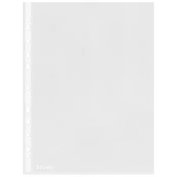Esselte Fundas transparentes A4 – Economy –, 210 x 297 mm (A4), transparente, polipropileno (PP), vertical, superior, 230 mm