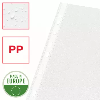 Esselte Fundas transparentes A4 – Economy –, 210 x 297 mm (A4), transparente, polipropileno (PP), vertical, superior, 230 mm