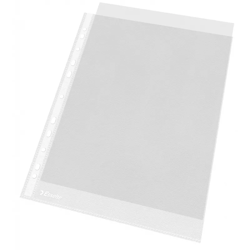 Esselte Fundas transparentes A4 – Economy –, 210 x 297 mm (A4), transparente, polipropileno (PP), vertical, superior, 230 mm