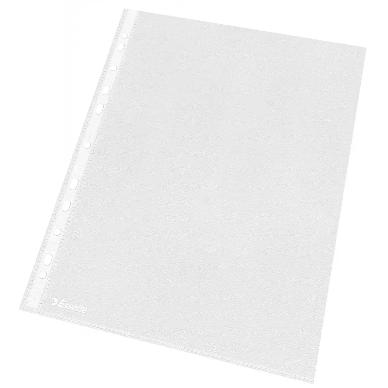 Esselte Fundas transparentes A4 – Economy –, 210 x 297 mm (A4), transparente, polipropileno (PP), vertical, superior, 230 mm
