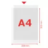 Esselte Fundas transparentes A4 – Economy –, 210 x 297 mm (A4), transparente, polipropileno (PP), vertical, superior, 230 mm