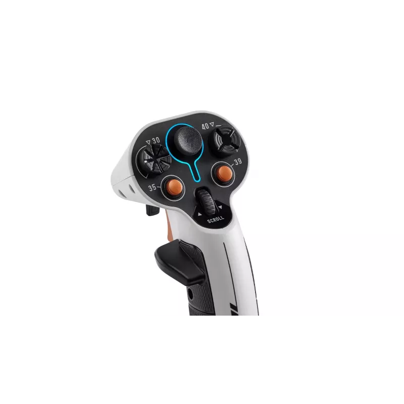 Flightstick Thrustmaster Sol-R 2 HOSAS Space Sim Duo — con cable USB Type-C, analógico/digital, negro/blanco