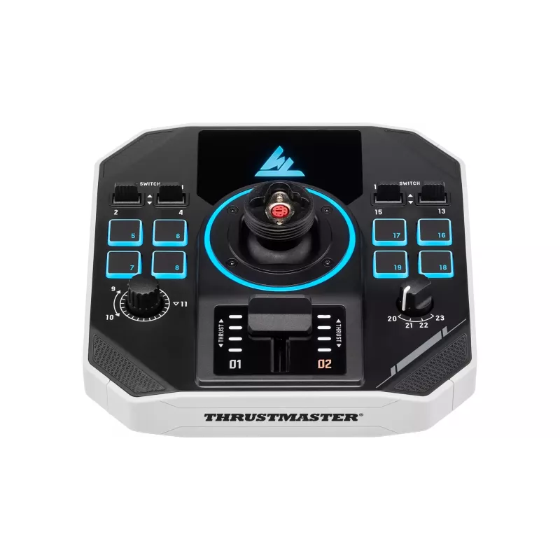 Flightstick Thrustmaster Sol-R 2 HOSAS Space Sim Duo — con cable USB Type-C, analógico/digital, negro/blanco