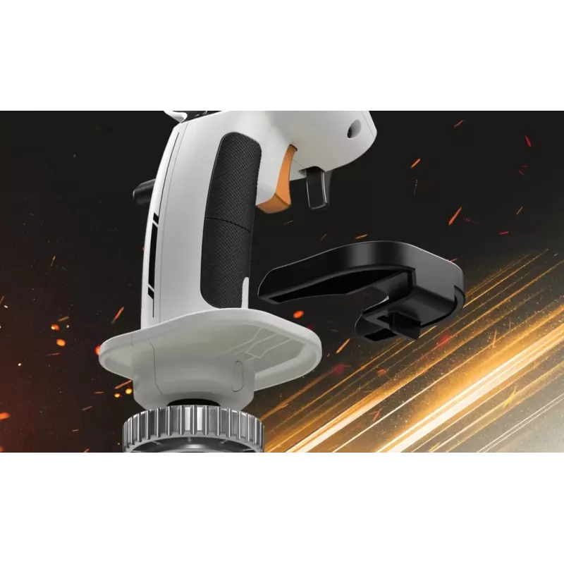 Flightstick Thrustmaster Sol-R 2 HOSAS Space Sim Duo — con cable USB Type-C, analógico/digital, negro/blanco