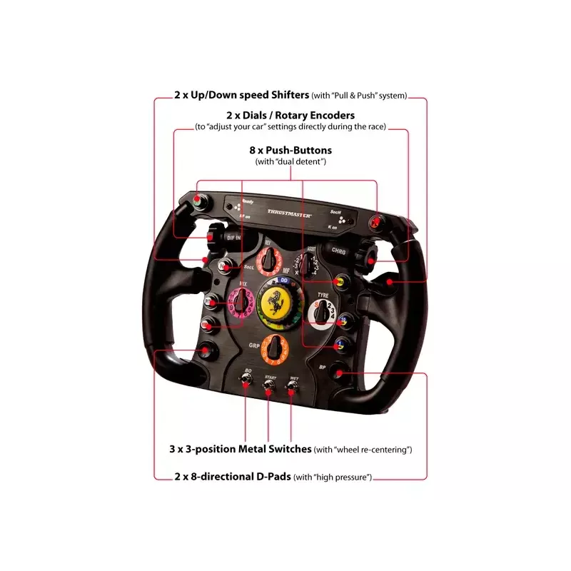 Thrustmaster Ferrari F1 negro RF volante analógico PC, PlayStation 4, PlayStation 5, Playstation 3, Xbox