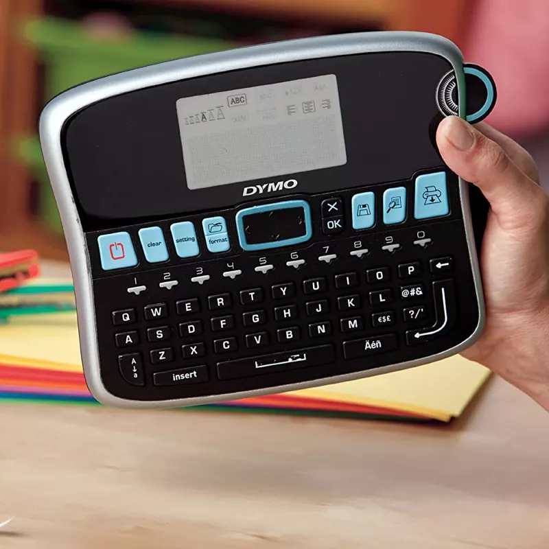 DYMO LabelManager Impresora de etiquetas de sobremesa | 360D Impresora de etiquetas manual recargableFácil de usarTeclas inteligentes One-TouchTeclado QWERTZPantalla grande | Para organizar en casa y en la oficina
