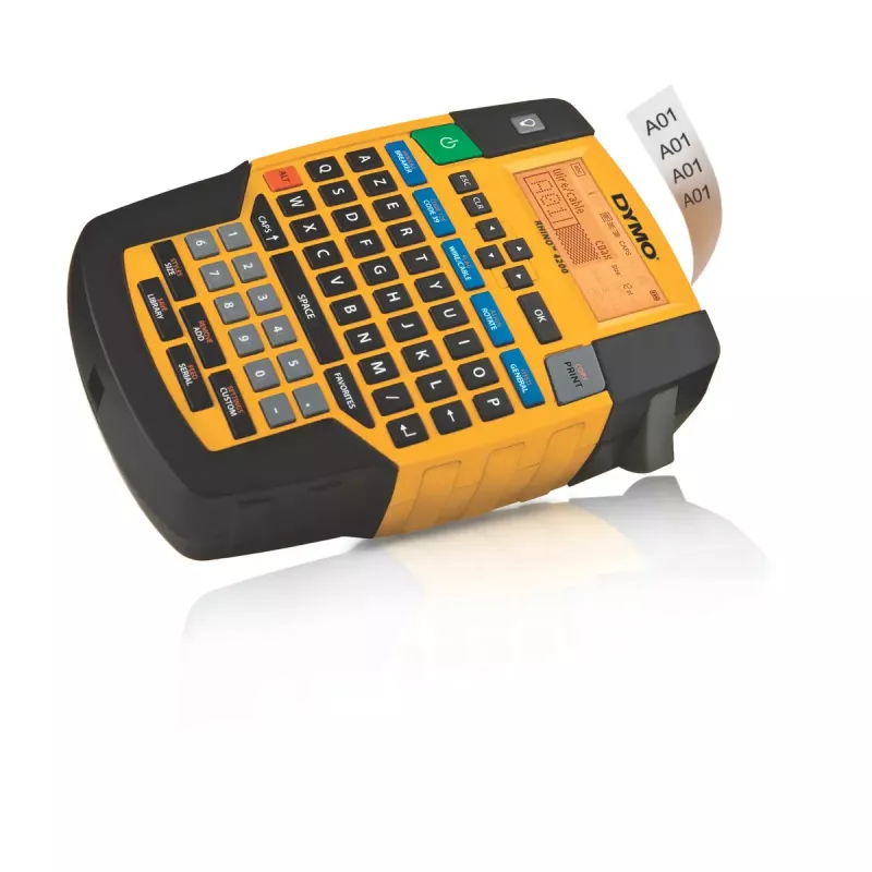 DYMO RHINO 4200 Impresora de etiquetas industrial | Teclado AZERTY y teclas de acceso rápido que ahorran tiempo | Impresora de etiquetas robusta para obras y tareas de rotulación exigentes