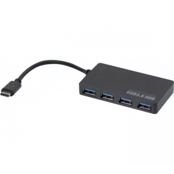Hypertec 021308-HY Hub de interfaces USB 3.2 Gen 1 (3.1 Gen 1) Type-C 5000 Mbit/s negro