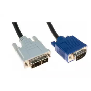 Hypertec 127721-HY Adaptador de cable de vídeo 5 m DVI-A VGA (D-Sub) Negro, Azul, Blanco