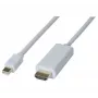 Hypertec 128418-HY Adaptador de cable de vídeo 2 m Mini DisplayPort HDMI Blanco