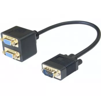 Hypertec 137036-HY Cable VGA 0,3 m VGA (D-Sub) 2 x VGA (D-Sub) Negro