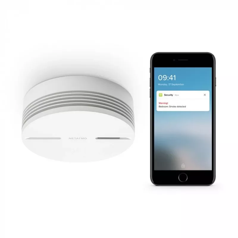 Netatmo NSA-DE detector de humo inteligente detector de reflexión fotoeléctrico conectable conexión inalámbrica