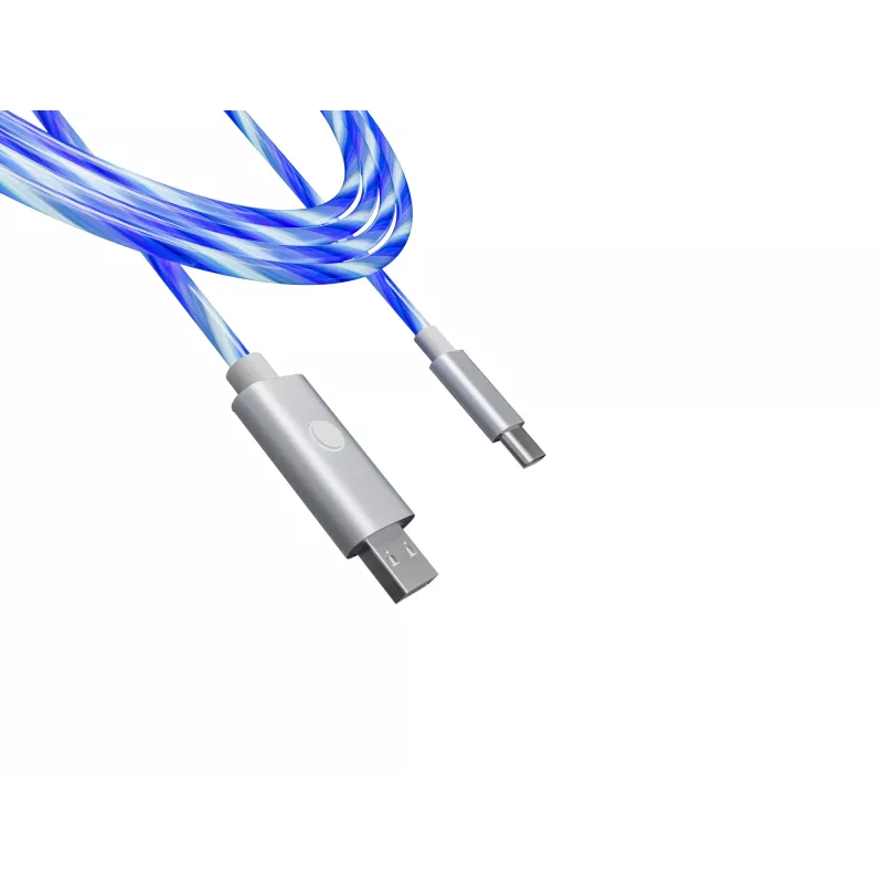 Oniverse cable USB-A a USB-C Quick Charge con LED - 2 metros - blanco (multiplataforma)