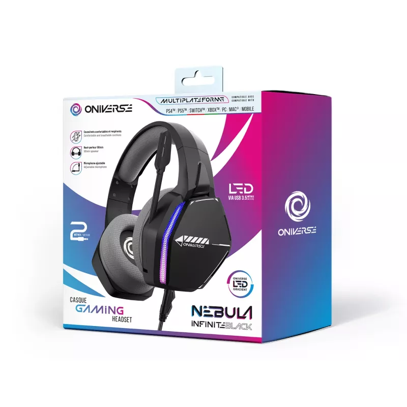 Oniverse auriculares gaming Nebula - Infinite negro (multiplataforma)