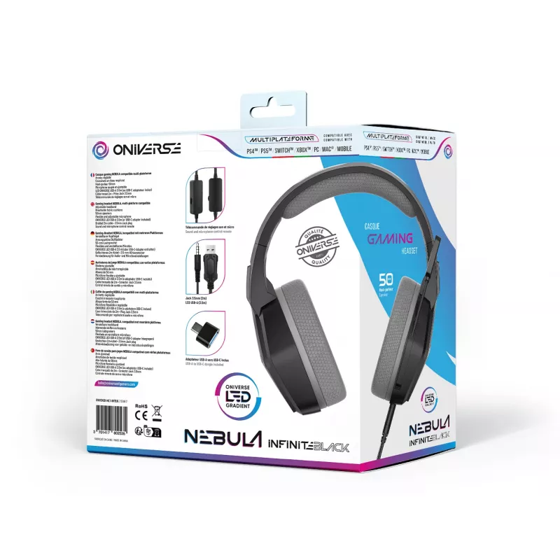 Oniverse auriculares gaming Nebula - Infinite negro (multiplataforma)