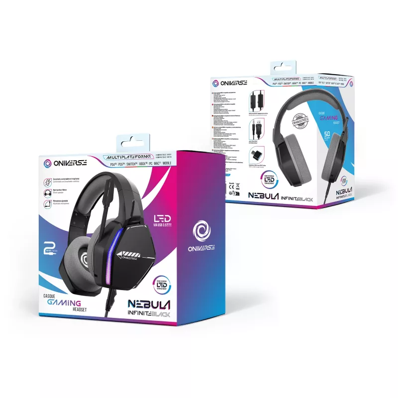Oniverse auriculares gaming Nebula - Infinite negro (multiplataforma)