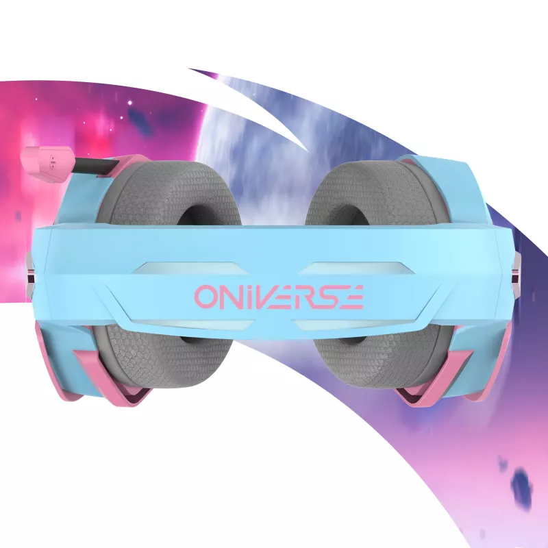 Oniverse auriculares gaming Nebula - Diva Pink (multiplataforma), con cable, gaming, 20 - 20000 Hz, 356 g, auriculares, cian, rosa