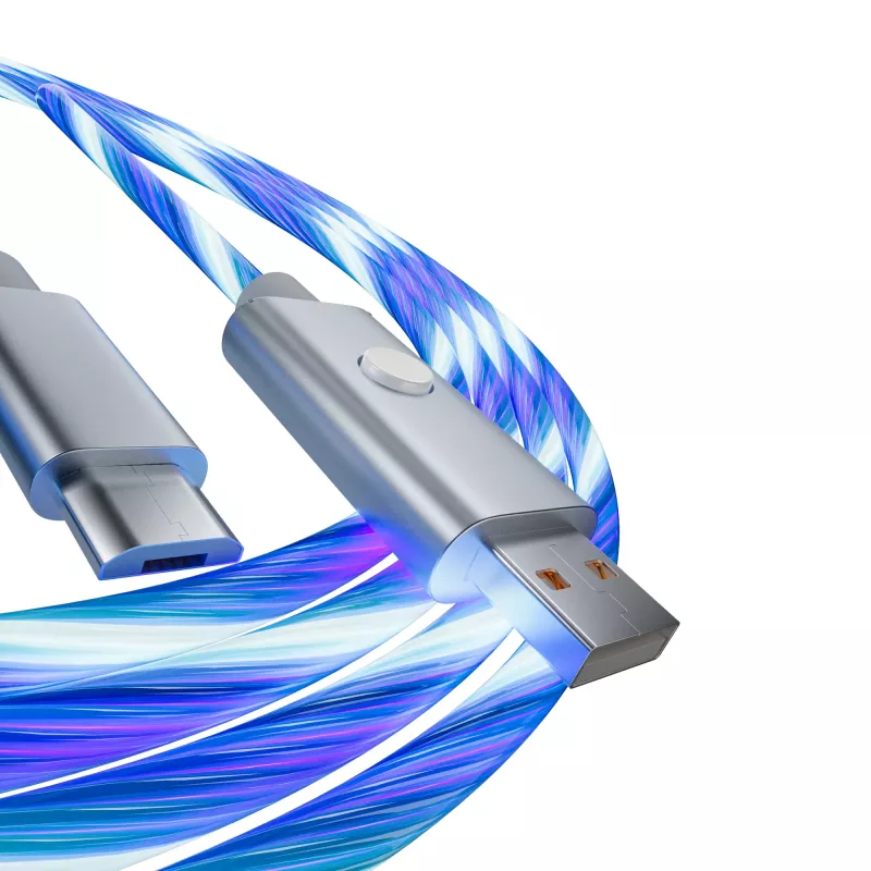 Oniverse cable de carga Micro-USB con LED – 2 metros – blanco (multiplataforma)