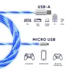 Oniverse cable de carga Micro-USB con LED – 2 metros – blanco (multiplataforma)